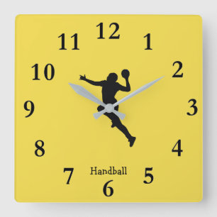 Horloge Carrée Handball Player