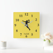Horloge Carrée Handball Player (Maison)