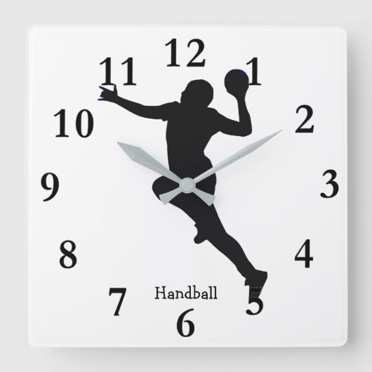 Horloge Carrée Handball Player (Recto)
