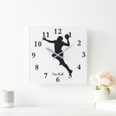Horloge Carrée Handball Player (Maison)