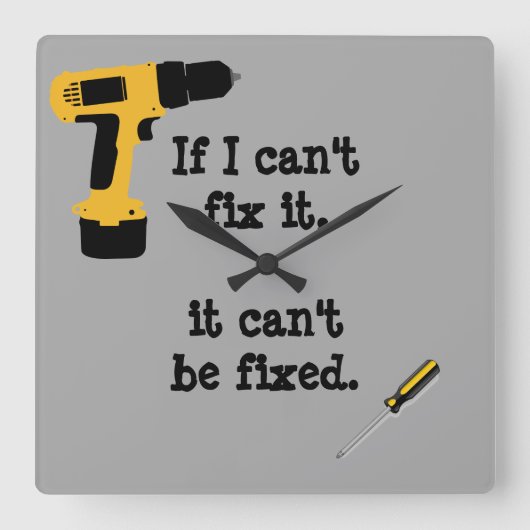 Horloge Carrée Handyman (Recto)