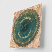 Horloge Carrée Handyman Woodworking Rustic Saw (Angle)