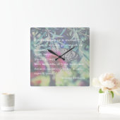 Horloge Carrée Happiness is a Butterfly - Inspiring Quote (Maison)