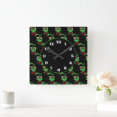 Horloge Carrée Happy Bookworm Black (Maison)