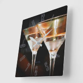 Horloge Carrée Happy hour martini (Angle)