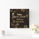 Horloge Carrée Happy new yearThrow Pillow design.instant download (Maison)
