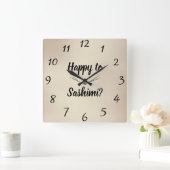 Horloge Carrée Happy to sashimi ? Wall Clock (Maison)