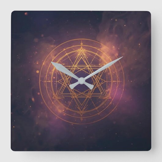 Horloge Carrée Hard plastic coaster (Recto)