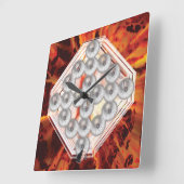 Horloge Carrée Hard Rock (Angle)