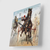 Horloge Carrée Harnais vintage (Angle)