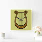 Horloge Carrée Harpe Irlandaise (Maison)
