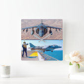 HORLOGE CARRÉE HARRIER II AV-8B (Maison)