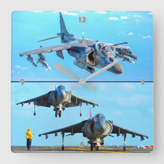 HORLOGE CARRÉE HARRIER II AV-8B (Recto)