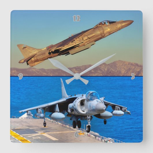 HORLOGE CARRÉE HARRIER II AV-8B (Recto)
