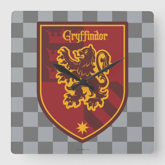 Horloge Carrée Harry Potter | Gryffindor House Pride Crest (Recto)