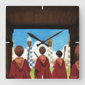 Horloge Carrée HARRY POTTER™ & GRYFFINDOR™ QUIDDITCH™ Team (Recto)