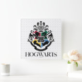 Horloge Carrée Harry Potter | HOGWARTS™ Pride School Crest (Maison)
