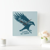 Horloge Carrée Harry Potter | Typographie Silhouette RAVENCLAW™ (Maison)