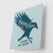 Horloge Carrée Harry Potter | Typographie Silhouette RAVENCLAW™ (Angle)