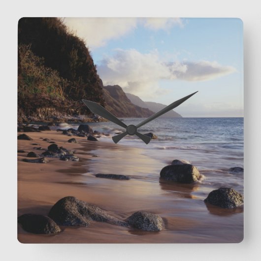 Horloge Carrée Hawaii, Kauai, Haena State Park 2 (Recto)