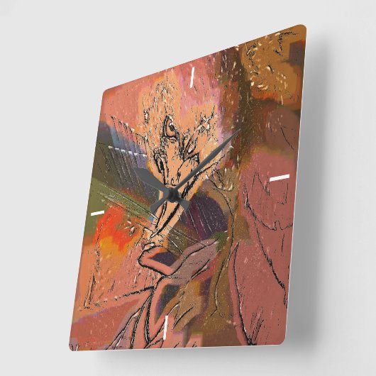 HORLOGE CARRÉE HAWK (Angle)