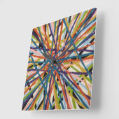 Horloge Carrée Haystack dans l'horloge murale blanche (Angle)