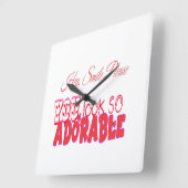 Horloge Carrée Hé, souriez s'il vous plaît (Angle)