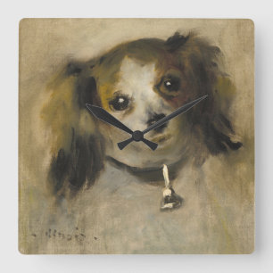 Horloge Carrée Head of a Dog, 1870