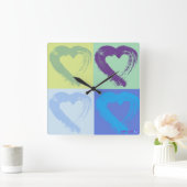 Horloge Carrée Heart Acrylic Wall Clock (Maison)
