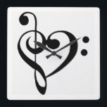 HORLOGE CARRÉE "HEART SHAPED MUSICAL NOTE" CLOCK<br><div class="desc">"HEART SHAPED" MUSICAL NOTE CLOCK FOR ANY TIME GIFT-HOUSEWARMING,  BRIDAL SHOWER,  BIRTHDAY,  VALENTINE,  SWEETEST DAY AND ONE FOR YOU AS WELL!</div>