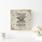 Horloge Carrée Hébreux 11:6 Sans foi, il est impossible de... (Maison)