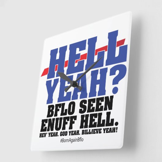 HORLOGE CARRÉE HELL YEAH? (Angle)