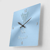 Horloge Carrée Hello Gorgeous with Ice Blue Rising (Angle)