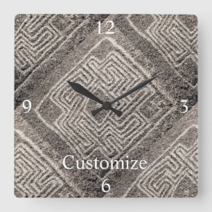 Horloge Carrée Hemet Maze Pierre Thunder_Cove