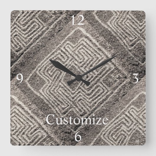 Horloge Carrée Hemet Maze Pierre Thunder_Cove (Recto)