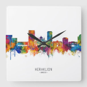 Horloge Carrée Héraklion Grèce Skyline