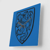 Horloge Carrée Héraldique (Angle)