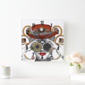 Horloge Carrée Herampunk (Maison)