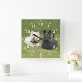 Horloge Carrée Herbe verte (Maison)