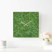 Horloge Carrée Herbe verte (Maison)