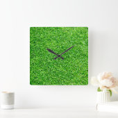 Horloge Carrée Herbe verte (Maison)