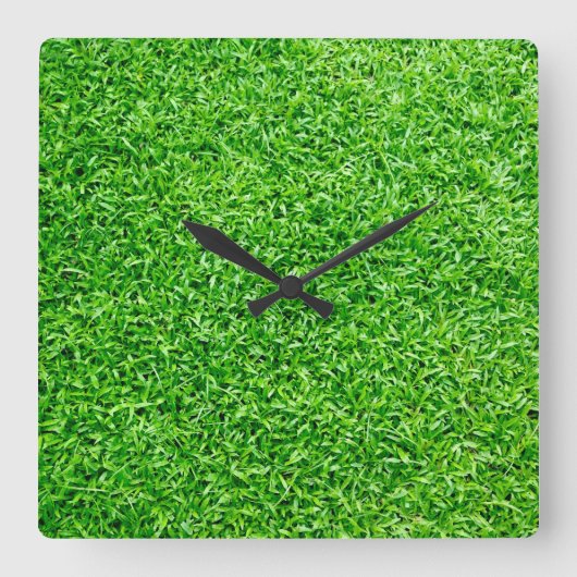 Horloge Carrée Herbe verte (Recto)