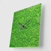 Horloge Carrée Herbe verte (Angle)