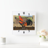 Horloge Carrée Héros de Chambre de poule (Maison)
