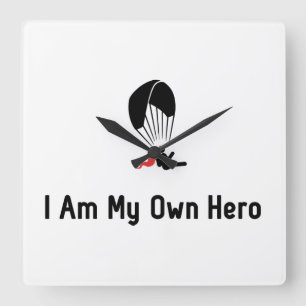 Horloge Carrée Héros de parapentisme