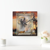 Horloge Carrée Heure africaine (Maison)