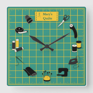 Horloge Carrée Heure de la surface composée Customiser le Étiquet