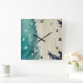 Horloge Carrée Heure de retraite détendue (Maison)