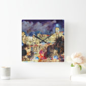 Horloge Carrée Heure d'orage pour San Francisco (Maison)