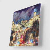 Horloge Carrée Heure d'orage pour San Francisco (Angle)